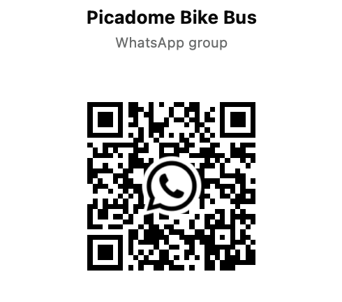 QR code to join the Picadome Bike Bus WhatsApp group